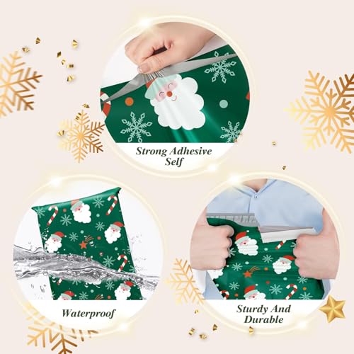 Fuxury Poly Mailers 10x13 Inch 50Pcs,Shipping Bags Christmas for Clothing,Strong Adhesive Shipping Envelopes for Small Business, Self Seal Poly Bag Mailing Envelopes Green Santa Gift Decor - color: Green Christmas Santa, size: 10x13'' 50pcs