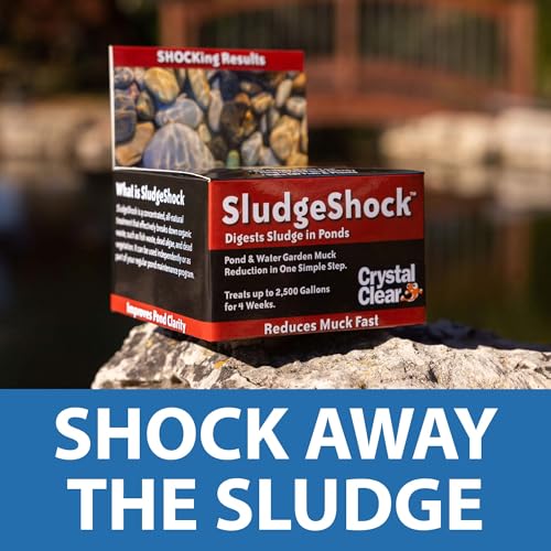 CrystalClear SludgeShock, Outdoor Fish Ponds & Water Garden Sludge Control, Backyard Koi Pond Beneficial Microbe Balls, Enzyme Muck Reducer Treatment
