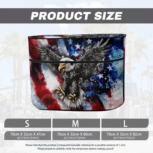4th of July American Eagle Travel Trailer Propane Tank Cover Gas Cylinder Cover Protects Propane Tanks During Travel,Camping All Weather Protection - color: 4th of July American Eagle, size: S(20LB)