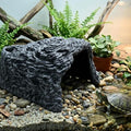 Extra Large Reptile Hideouts Cave, Resin Tortoise Hide Cave, Rock Basking Habitat Decor for Bearded Dragon, Leopard Gecko, Snake, Turtle, Lizard, Frog, Terrarium Aquarium Hideout(Large Size) - size: 9.3*8.1*5inch