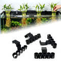 4-Pack Aquarium Plant Holder/Bamboo Clip-to hold bamboo stalks or other plants in a rimmed aquarium,5 elastic Holes-Fish Tank rim for 75 Gallon-Emersed Aquaponic Cultivation Decoration/Gifts