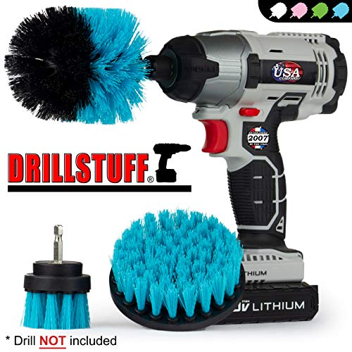 Marine Cleaning Supplies - Brush Kit for Boat Cleaning - Boat Accessories - Tank Cleaning Tool Set - Boat Hull Wood Cleaning Brush - Hull and Deck Scrubbing Set - Professional Pool Cleaning Brush Head - color: Teal