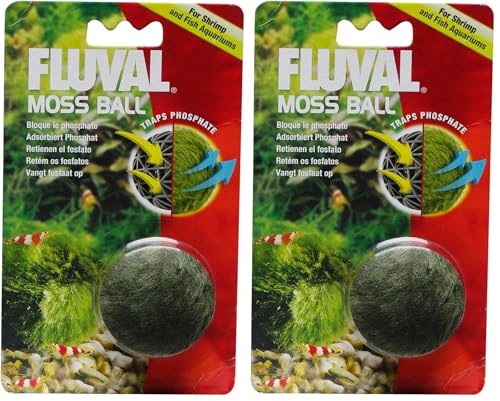 Fluval Articifical Moss Ball (Pack of 2) - size: 1.5 x 4.1 x 6.9 inches (Pack of 2)