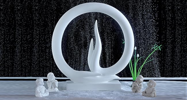 Carefree Fish Buddha Statue Minimalist Sandstone Buda Ornament Monk Figurine Zen Decor Bring Home a Ray of Sunshine