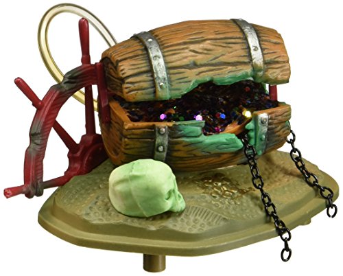 Penn-Plax Aerating Action Ornament, Barrel of Jewels - Opens and Closes - Small