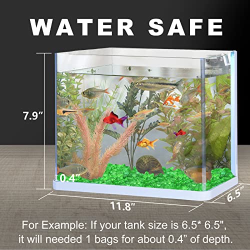 Keedolla Aquarium Gravel Fish Tank Rocks Pebbles Small, Irregular Sea Glass Pebbles Stones for Crafts, Vase Fillers, Aquarium, Fish Turtle Tank Decorations 0.93LB - color: Green, size: 0.93 Pound