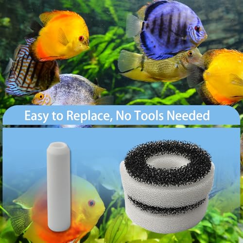 Compatible Replacement Set for Biorb Filter - Carbon Rings, Foam, Air Stone & Cleaner Pad (6 Foam Pieces, 3 air Stones, 1 pad) - size: Complete Set