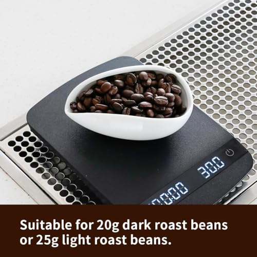 watchget Coffee Bean Dosing Cup & Static Reduction Spray Bottle Kit for Espresso Bar, Ceramic Single Dose Tray for Brewing/Tea, Barista Accessories Set, White - color: White
