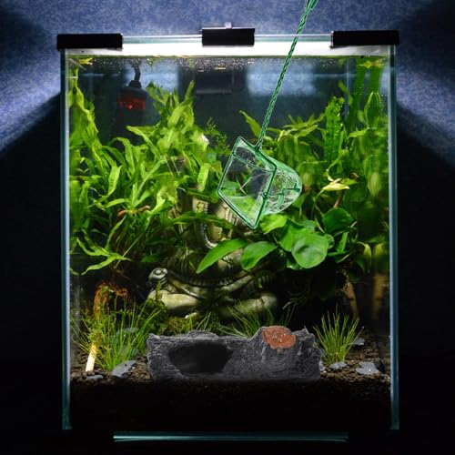 Alasum 8pcs Aquarium Fish Net Small Mesh Fine Catch Nets with 3-inch Square Frame for Fish Tank Cleaning and Aquatic Pet Care