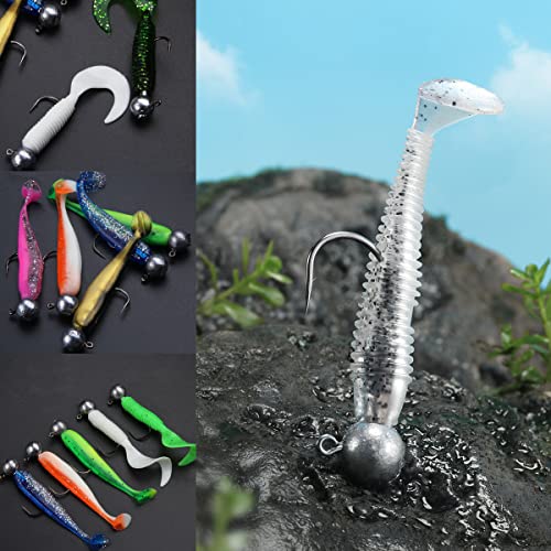Fishing Lures Baits Tackle Fishing Accessories Kit Including Crankbaits, Spinnerbaits,Jig Hooks, Plastic Worms, Topwater Lures, Tackle Box and Fishing Gear Lures Kit Set