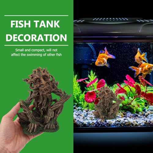Zerodeko Aquarium Decor, Fish Tank Decorations, with Lifelike Human Face Sculpture Creative Aquarium Ornament for Hideaway and Tank Landscaping Suitable for Freshwater and Saltwater