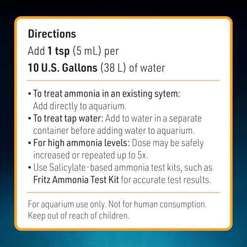 Fritz Aquatics ACCR Water Conditioner Instantly Removes Toxic Ammonia/Chlorine & Chloramines for Fresh & Salt Water Aquariums (16-Ounce) - size: 16 oz