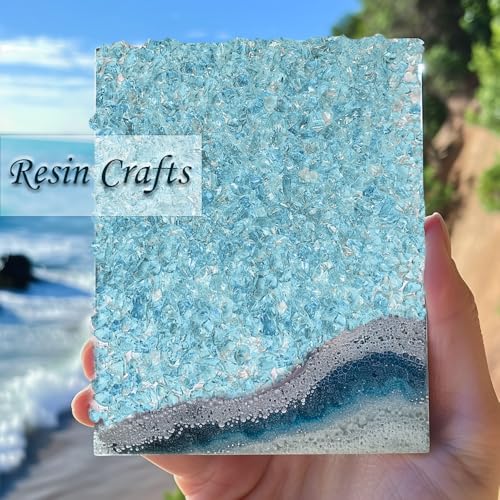 HappyFiller 1.3 LB Crushed Sand Broken Glass Pieces Crush Terrarium Gravels for Resin Arts Crafts, Fire Pit,Succulents,Vase Fillers Candle Holder Filler,Aquarium Fishbowl Stones,Water Blue - color: Water Blue