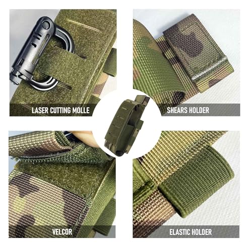 Upgrade 1000D Laser Cut Molle Tourniquet Holder, Heavy Duty Tactical Molle Tourniquet Pouch Holder - color: POUCH-SIMPLECP