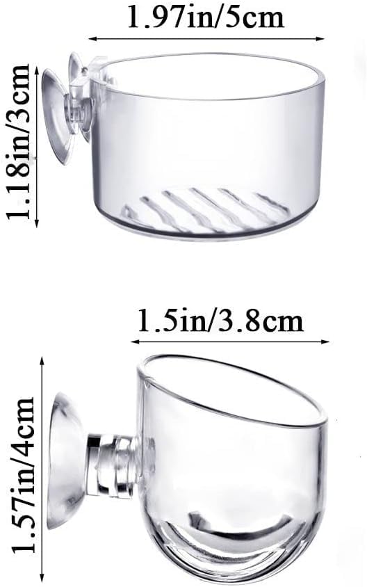 Oval Transparent Crystal Glass Aquatic Plant Pot, Aquarium Aquatic Planter Holder with Suction Cups for Fish Tank, Aquarium Aquascape Decoration Aquarium Décor Thematic Ornaments