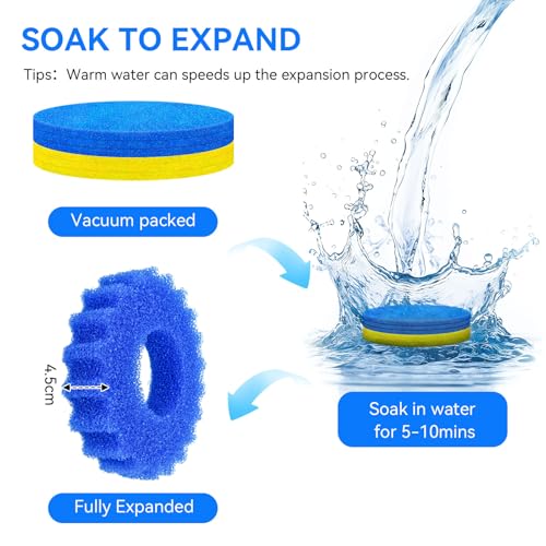 Filter Sponge Replacement for VIVOHOME Pond Filter 1580/1840 GPH or SUNSUN CPF-2500/3500 Pond Filter Parts Compatible with VEVOR/VIVOGROW 1580/1840GPH Foam Media Pad Replacement Parts for Koi Ponds