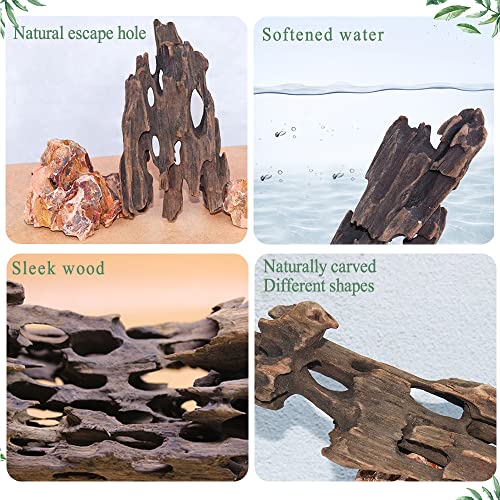 Natural Driftwood for Aquarium Decor Sinkable Reptile Wood Branches Fish Tank Log Habitat Decorations Terrarium Ornament Assorted