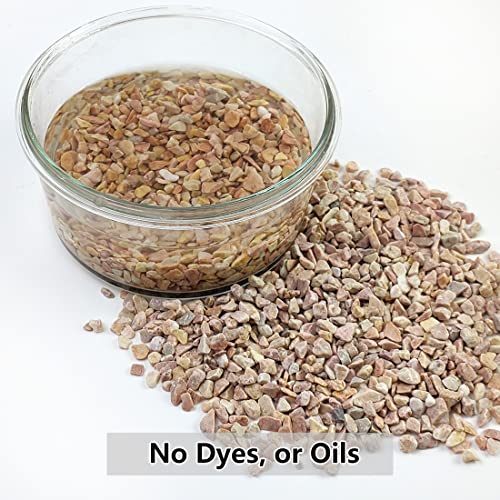 YISZM 10LB Succulent and Cactus Gravel Pebbles, 1/5 Inch Natural Decorative Polished Stones, River Rocks for Plants, Vases, Aquariums, Terrarium and Outdoor Gardening,Peach - color: Peach, size: 10 Pounds