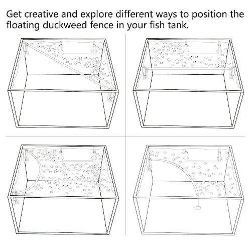 Floating Plant Fence for Aquarium, Separates Floating Plants, Automatically Adjusts Height with Water Level, Suitable for All Floating Plants and Most Aquariums. - style: Combo Pack