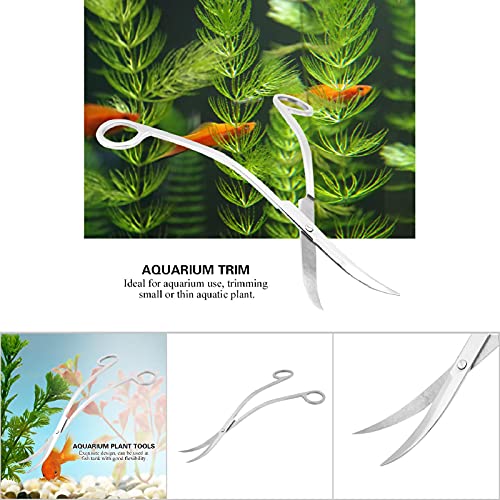Aquarium Scissor, Aquarium Plant Scissors Stainless Steel Water Plant Trim Tool Aquatic Plant Aquarium Fish Aquatic Plant Cleaning Tools(Scissors) Scrapers