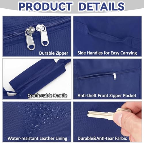 1 Pack 60 x 17 x 20 Inch, 332 L Extra Large Duffle Bag Camping Tent Storage Bag Heavy Duty Waterproof Sport Outdoor Equipment Carrying Case for Pole Travel Canopy Hammock Tripod(Blue) - color: Blue, size: 60 x 17 x 20 Inch, 332 L