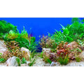 Underwater Green Aquatic Plants Aquarium Background Undersea Grass Rock Stone Sandbed Bottom Fish Tank Background Green Purple Seagrass On Blue Backgrounds Aquarium Reptile Tank Wallpaper 72x18in - size: 72(W)x18(H)inches/ 180(W)*45cm(H)