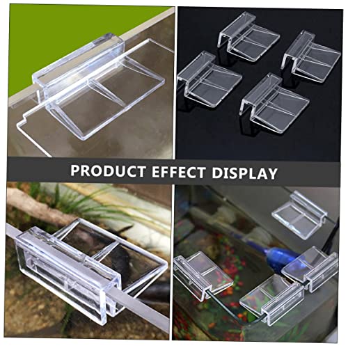 Abaodam 10Pcs Acrylic Support Frames for Fish Tank Aquarium Rack Brackets for Glass Covers Stable Support for Glass