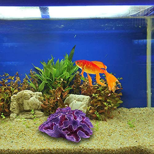Besimple Aquarium Coral Ornaments Decor Fish Tank Plants Decoration for Aquarium Landscape,Purple - color: Purple