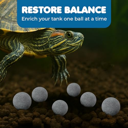 SunGrow Tropical Fish Water Conditioner Balls, Gray Stones for Freshwater Tank and Community Aquarium, Calcium-Enriched for Active Fish, 10 Balls per Pack