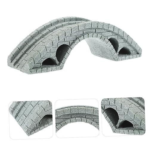 Happyyami Dollhouse Accessories Micro Landscaoe Bridge Mini Terrarium Bridge Artificial Arch Bridge Fish Tank Bridge Stone Bridge Statue Japanese Zen Household Green Sandstone Container
