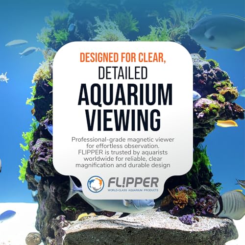 FL!PPER DeepSee Scope 4-Inch Top Down Aquarium Viewer Accessory | Converts DeepSee Magnifier into a Submergible Coral Observation & Photography Lens | Eliminates Surface Glare (Viewer Not Included)