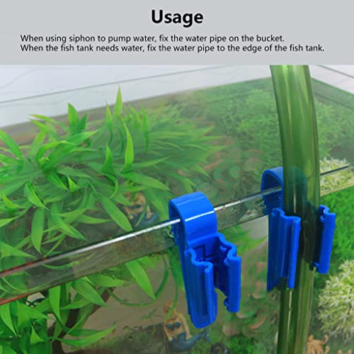 for Tank Mounting Clip Water Pipe Hose Holder Multifunction Adjustable Clamp for 0.31" 0.62" Diameters Hose Fish Tank Pipe Holder