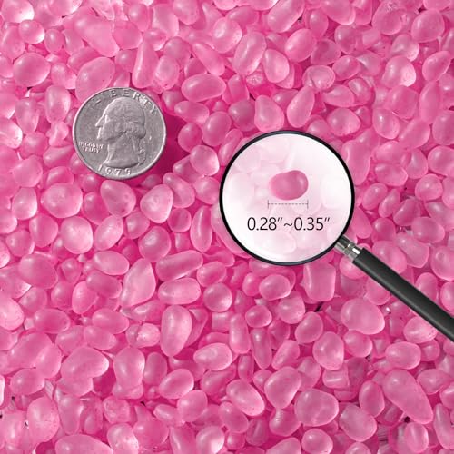 Keedolla Aquarium Rocks Betta Fish Tank Gravel, 8oz Frosted Sea Glass Marbles Gemstones for Vase Fillers, DIY Crafts and Home Decor - Rose Red, 6-9mm - color: Rose Red, size: 0.5 LB