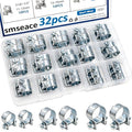 smseace 32Pcs Fuel Line Clamps Fuel Injection Hose Clamps 1/4inch 5/16inch 3/8inch Zinc Plated High Pressure Hose Clamps For Diesel/Petrol Pipe in Automotive,Marine,Truck - size: 11-16mm