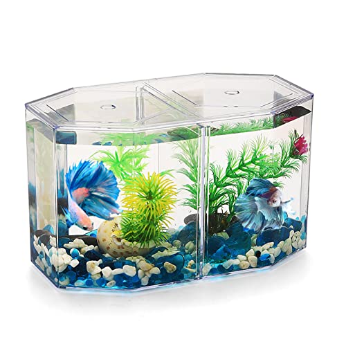 BEIJIALY Fish Hatchery Isolation Box, Fish Breeding Box, Aquarium Fish Breeder Box Multipurpose Transparent Octagonal Fish Isolation Box for Fish Breeding