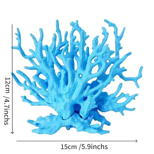 Fish Tank Decorations,Aquarium Corals Decoration, Aquarium Ornaments, Fish Tank Coral, Aquarium Corals Decoration, Fish Decorations for Aquarium (Blue, Medium) - color: Blue