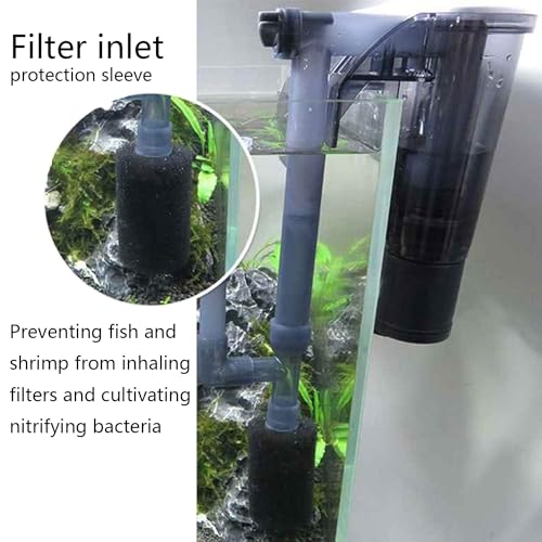10Pcs Aquarium Pre-Filter Sponge 3.15×1.57in, Anti-Suction Filter Foam for Small Fish Shrimp, Fits Freshwater Saltwater Tank Intake
