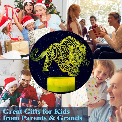 Panther Night Light, 3D Illusion Lamp, 16 Colors Changing, Timer, 4 Flash Modes, Dimmable, Kids Room Decoration, Xmas Panther Gifts - color: Panther
