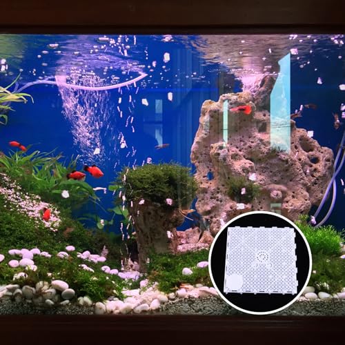 TOYANDONA 10pcs Aquarium Filter Plates Sand Divider Board Bottom Filter Pad Plastic Mesh Isolation Board for Fish Tank Separation and Filtration