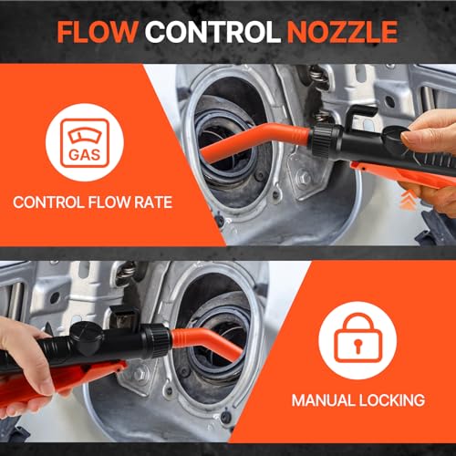 Portable Battery Powered Pump, Fuel Transfer Pump Battery Powered with 3 Adapters, Electric Siphon Pump for Gas, Fuel, Diesel, Water Transfer, Multi-Use Siphon Fuel Transfer Pump