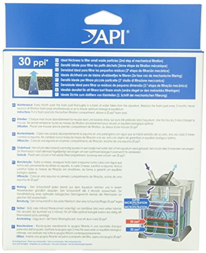 API FILSTAR XP FILTRATION FOAM 30 PPI Aquarium Canister Filter Filtration Pads 2-Count - color: No Color, size: 30 PPI