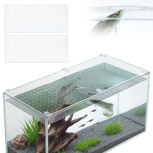 2 Pcs Aquarium Acrylic Fish Tank Lid Covers for 20/29/37 Gallon, 29 X12 in Glass Cuttable Canopy Top Net, Anti-Jump Net with Clips (Each 29 x 12 x 0.1in) - size: 29 x 12 Inch