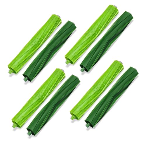 4 Sets Replacement Rubber Roller Brushes Compatible for iRobot Roomba E & I & J Series, Replacement Parts Accessory for J8+ i7+ i7 i1 i2 i3 i4 i6 i6+ i8 i8+Plus E5 E6 E7 Vacuum Cleaner - size: 4 Pair