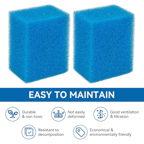 Bio-Foam for AC20 Power Filter, Replacement Aquarium Sponge Filter Media Foam Construction for Use in Freshwater & Saltwater Aquariums, 30PPI Filter Sponge Pads (6 PCS)
