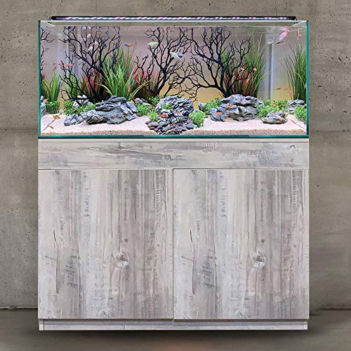 CURRENT USA Dark River Brown Manzanita Branch 22-inch Tall with Weighted Base | Tree Branches Molded Aquarium Decor Decoration Fake Artificial Fish Tank Ornament for Freshwater or Saltwater (7394) - color: Dark River Brown