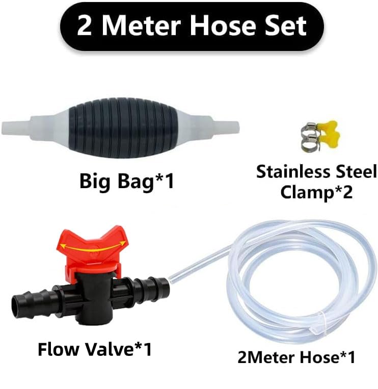 Gas Syphon Hand Pump with Long Hose,Gas Siphon Pump for Gasoline,Fuel Siphon Hose with Ball,Multifunction Liquid Sucker,Liquid Fuel Transfer Siphon Pump Oil Pump,Fuel Transfer Pump Manual,Siphon Pump