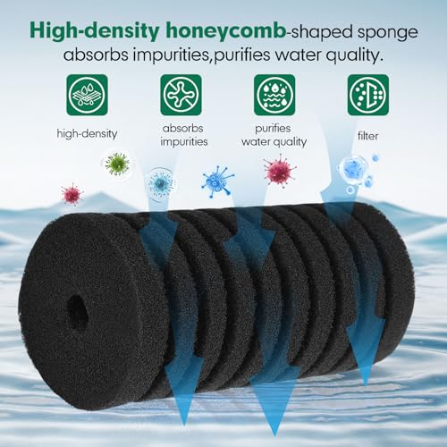 AQQA Replacement Aquarium Filter Sponge 4 Pack - size: S（replacement sponge)