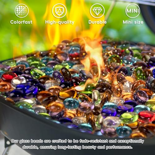 1 LB Red Glass Marbles, Mini Flat Glass Beads~150 PCS for Vase Fillers, Floral Bottom Mancala Gems Pebbles Fish Tank Rocks for Table Aquarium,Home Decor Art Craft Supplies(0.5"~0.7") - color: Red~1 Lb, size: 1 LB