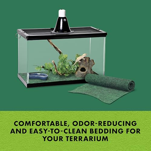Zilla Reptile Terrarium Bedding Substrate Floor Liner, Green, 10G, 9.75" x 19.75" - size: 9.75" x 19.75"