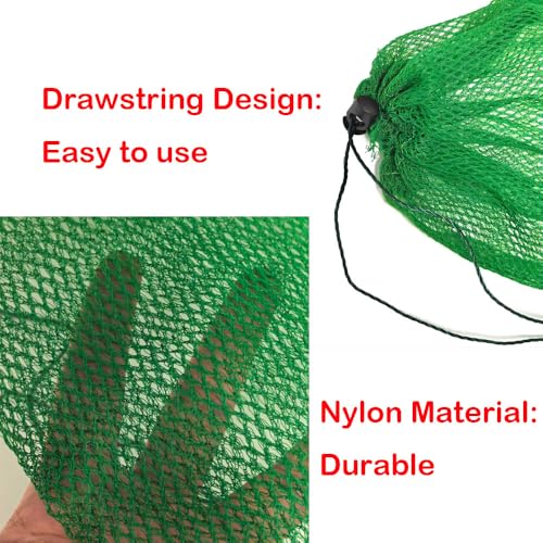 Portable Fishing Net Bag Drawstring Fishing Net Nylon Mesh Fishing Bag Fishing Storage Bag (23.6x15.7inch) - size: 23.6x15.7inch